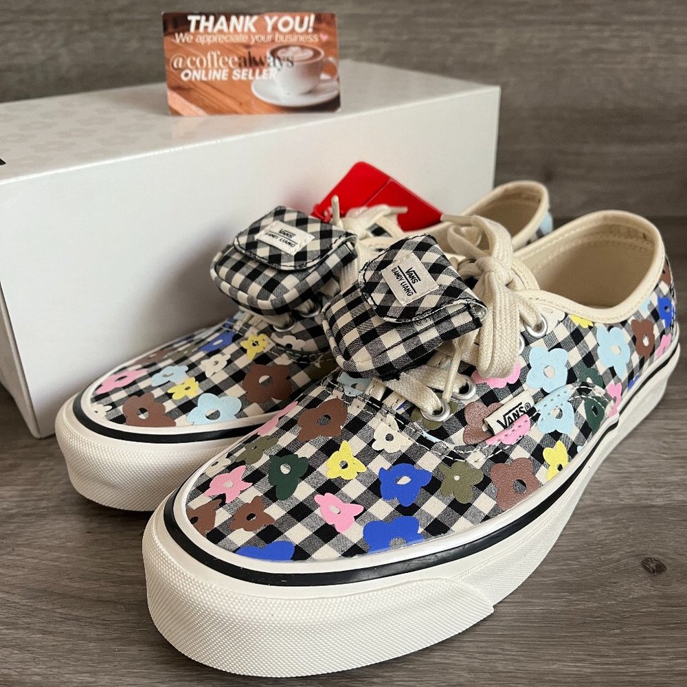 Vans Sandy Liang Authentic 44 Dx Gingham Floral Size 9.5 Women's NWB